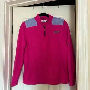 Vineyard vines woman quarter zip. Pink. Size small.